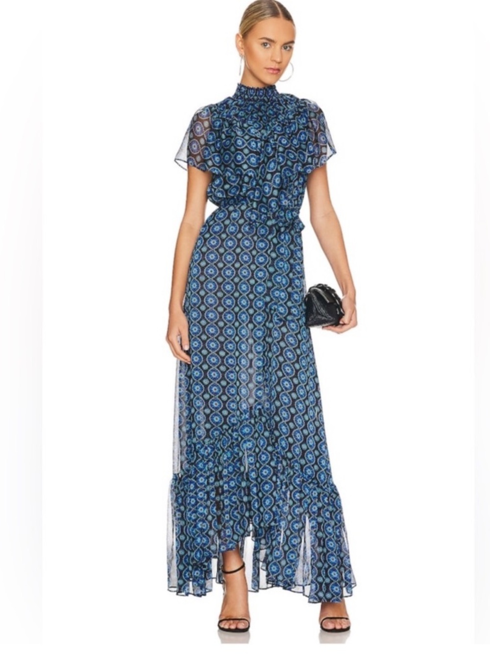 Misa Los Angeles Capulet Maxi Dress in Valencia Tile